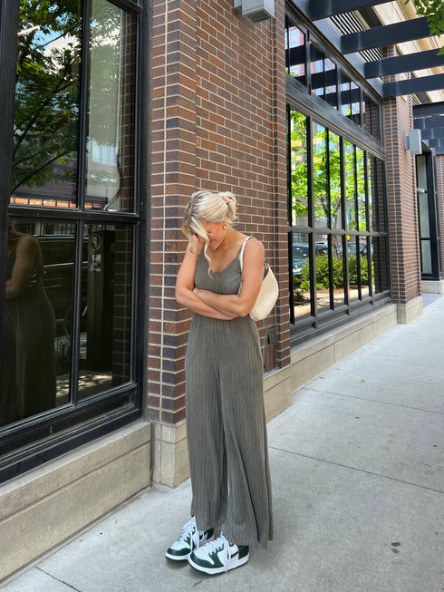 Everyday Ease Ribbed Jumpsuit// Olive *RESTOCKED*